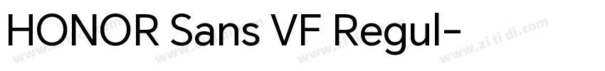 HONOR Sans VF Regul字体转换